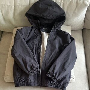 Zara Charcoal Hooded Windbreaker